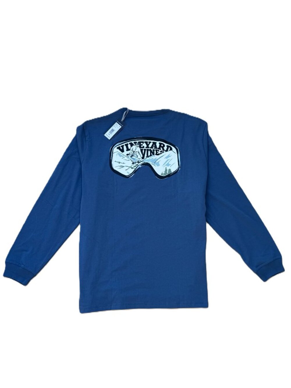Vineyard Vines XXL Blue Long Sleeve Pocket Tee Ski Goggles Shirt NWT